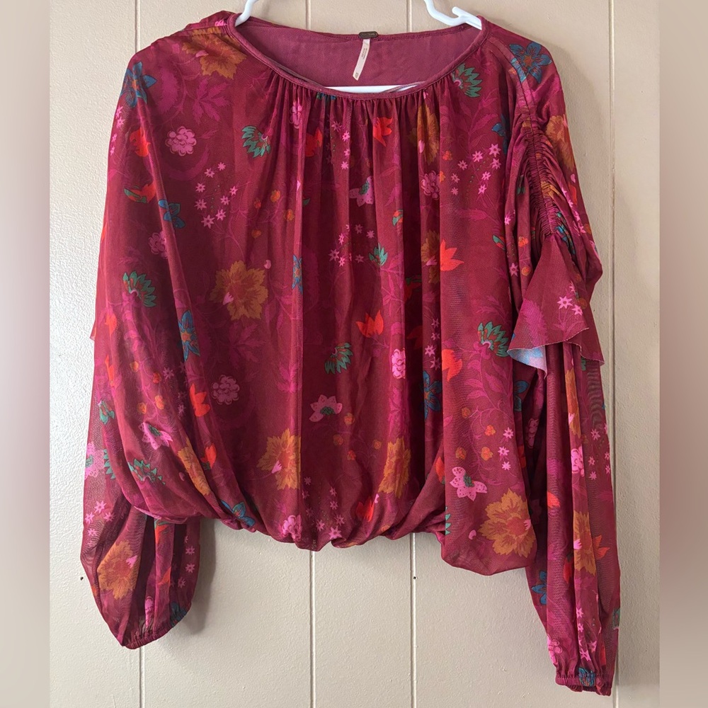 Free People Honey Wildflower Floral Top XS